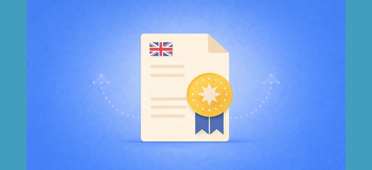 Official document with apostille seal