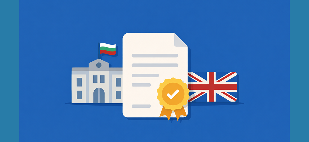 documents at the consular service of the Bulgarian Embassy in the UK